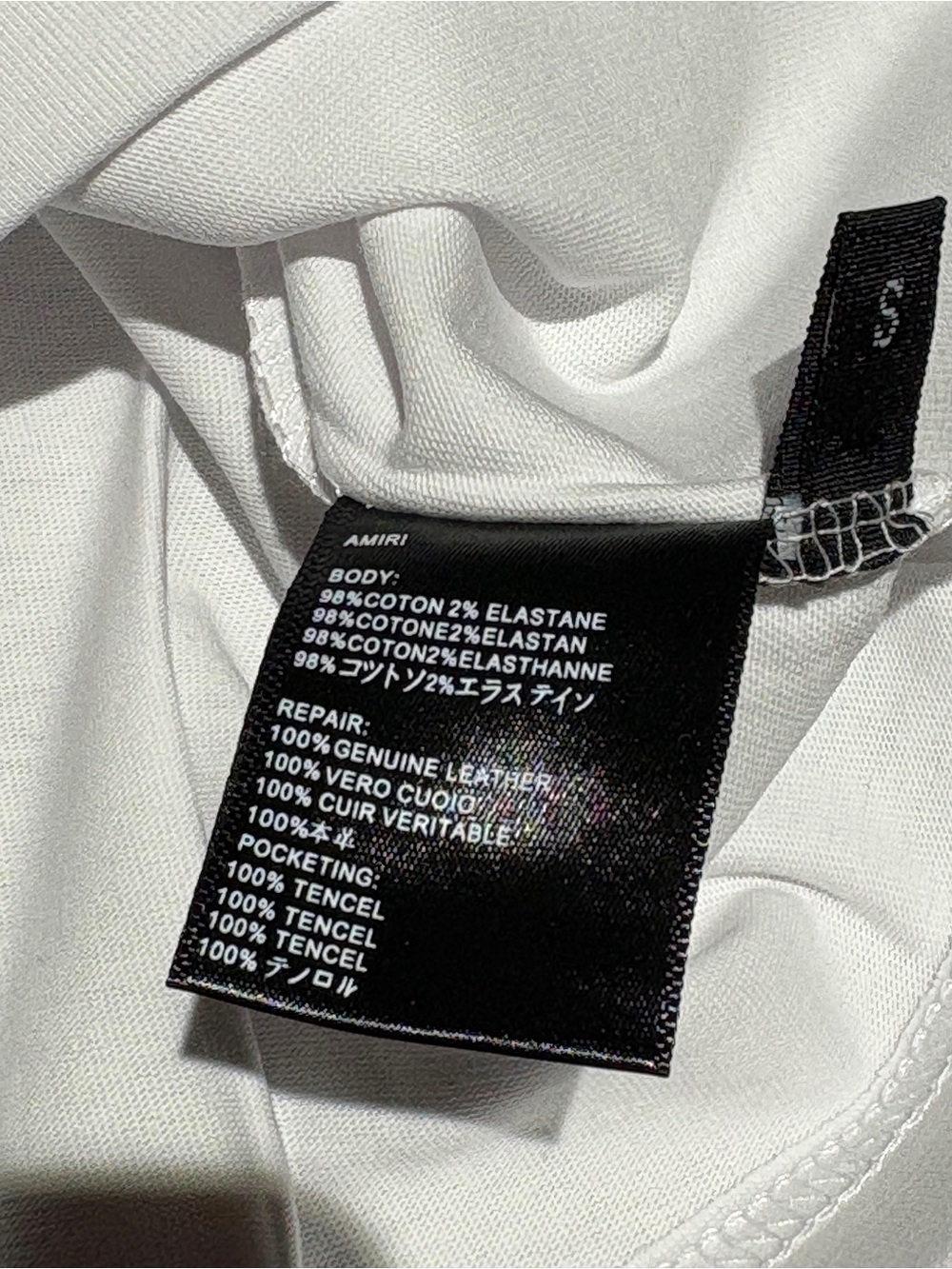 Amiri Mens White Tee Shirt with Black Logo Brand New - Picture 8 of 11